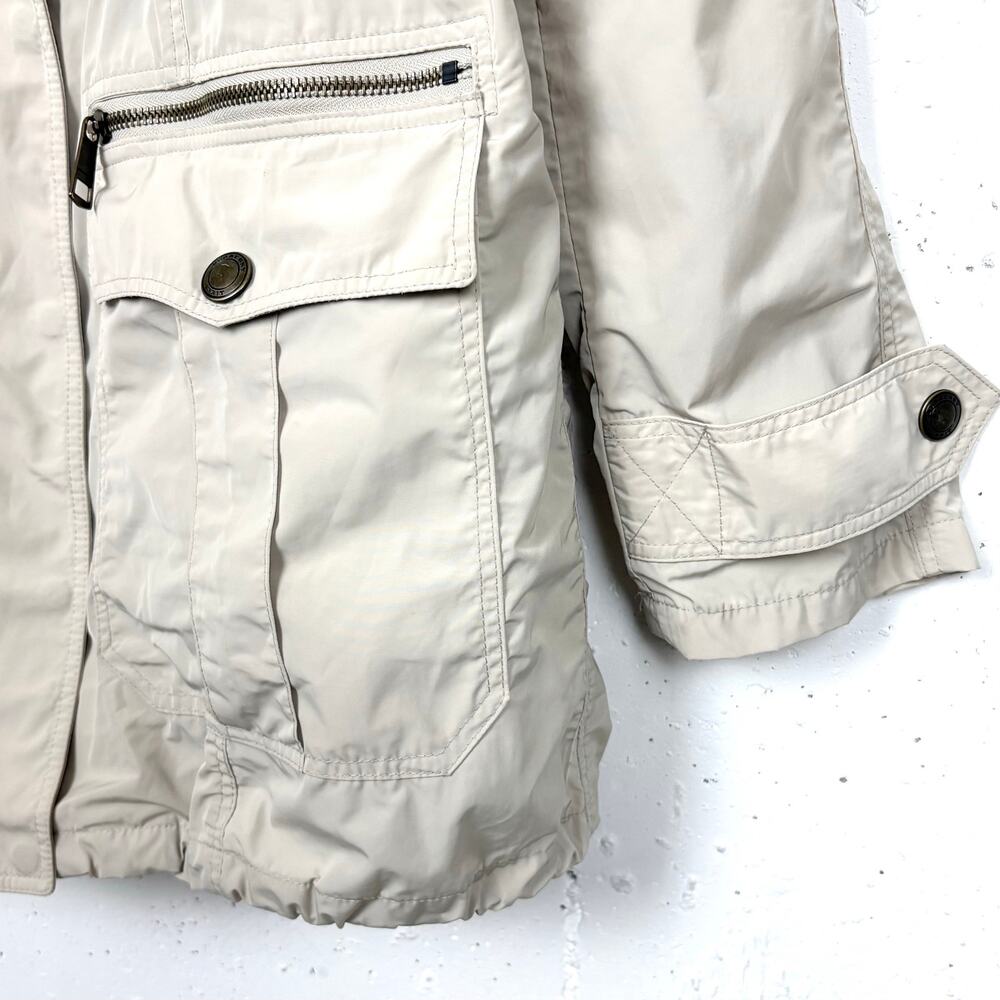 Burberry Brit Packable Field Jacket Windbreaker Detachable Hood Beige Tan Size 6 - Picture 11 of 16